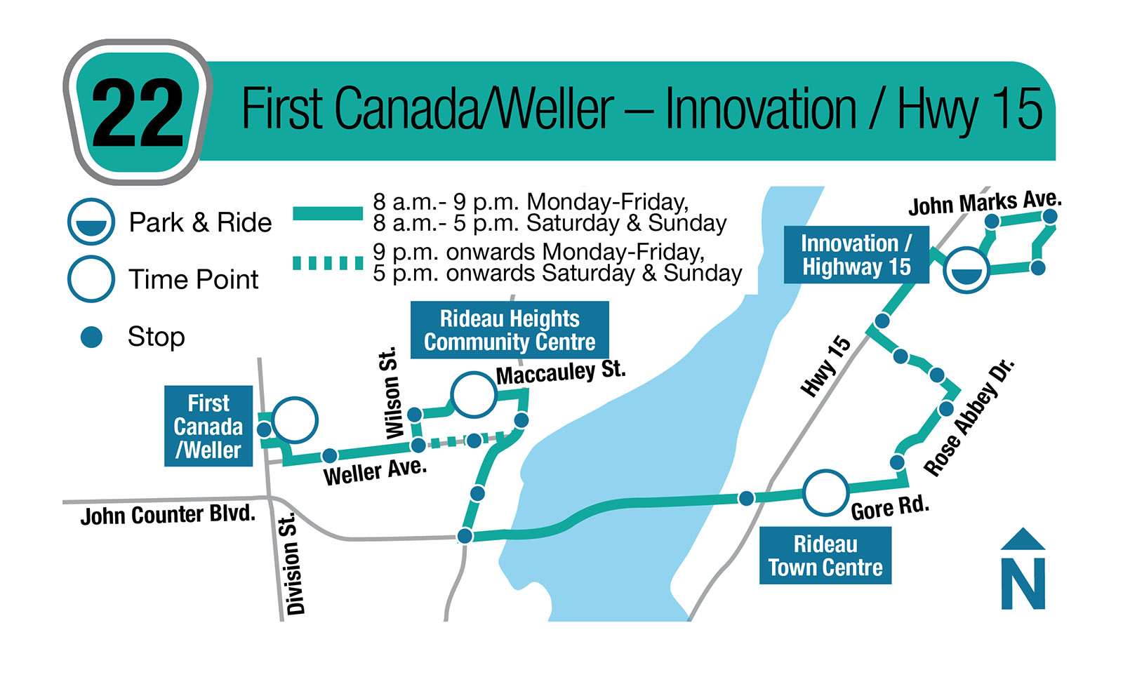 Route 22 Map - First Canada / Weller - Innovation / Highway 15