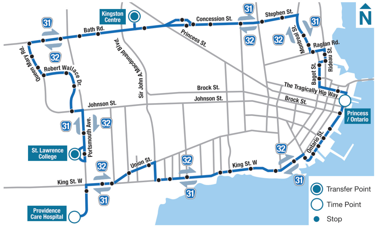 Map route 31 and 32